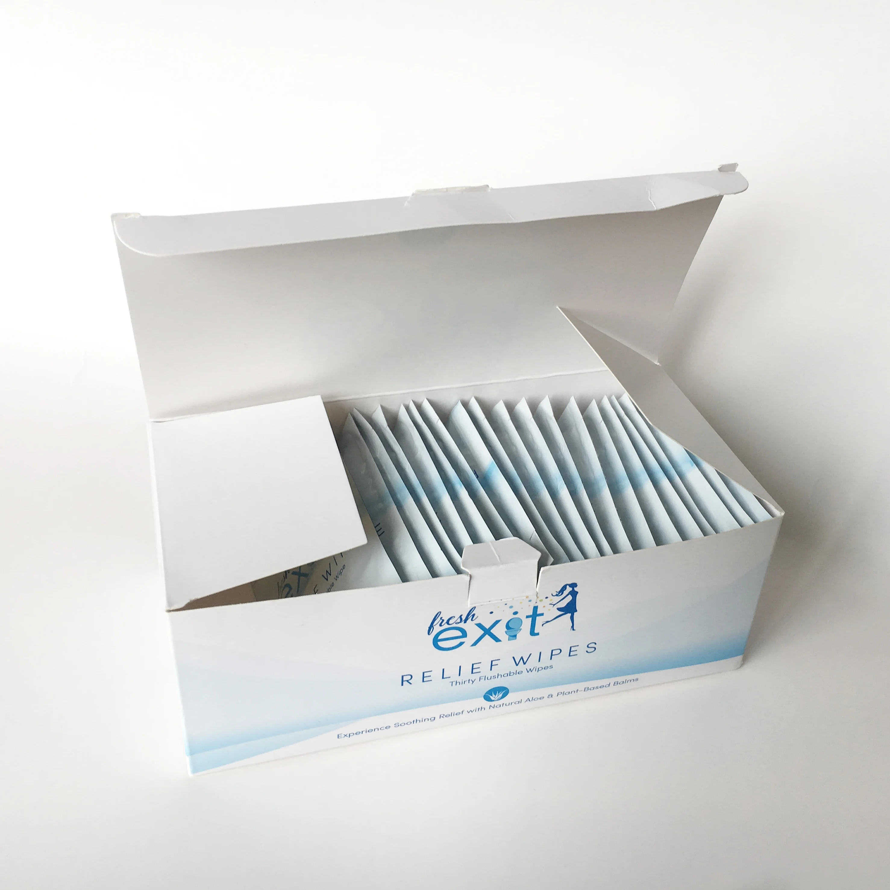 
flush flushable infused with aloe and vitamin E biodegradable cleaning relief wipes toilet wet wipes/tissues 