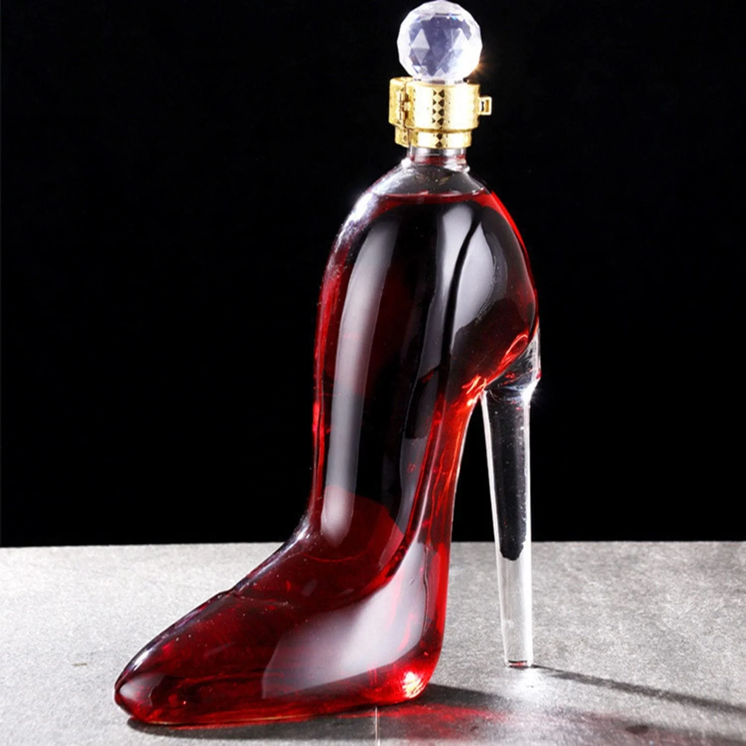 375ml High heel shoe decanter Wine Glass Exquisite Wine Decanter Home Decoration Creative Whiskey Bottle