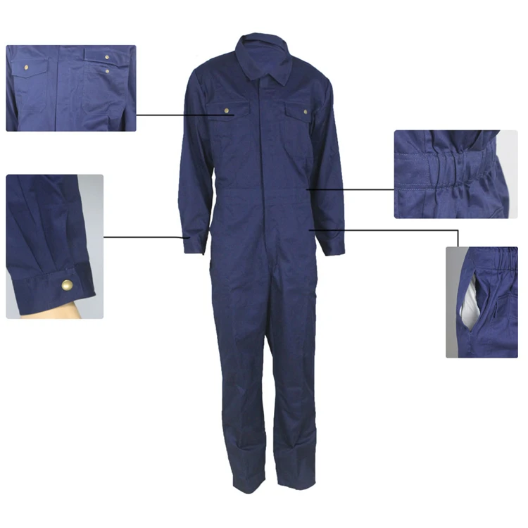 Work Overall Mechanic Blue Uniform For Men Workwear