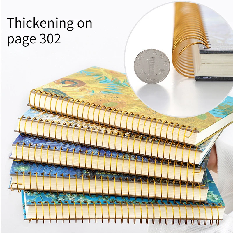 Hot Sale Oil Painting Coil Planner Notebook Custom Logo Design B5 Spiral Journal Notebook