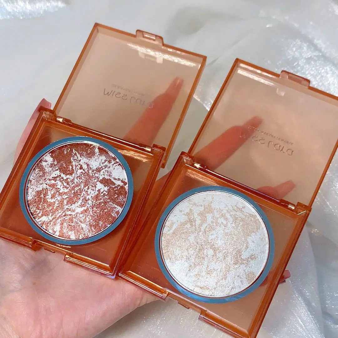 Private label 3 color highlighting powder powder to brighten the face glitter lasting waterproof custom logo maquillaje barato