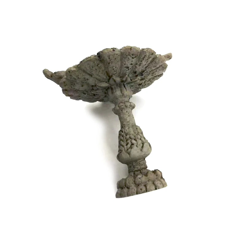 ILAND Miniatures 1/12 Doll House Mini Garden Outdoor Center Fountain With Two Birds for Dollhouse