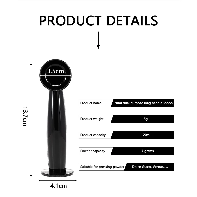 Suitable for Nestle Dolce Gusto Vertuo Coffee Capsule Shell Dual Use New PP Spoon Coffee Powder Pressing Spoon One Spoon Dual Us