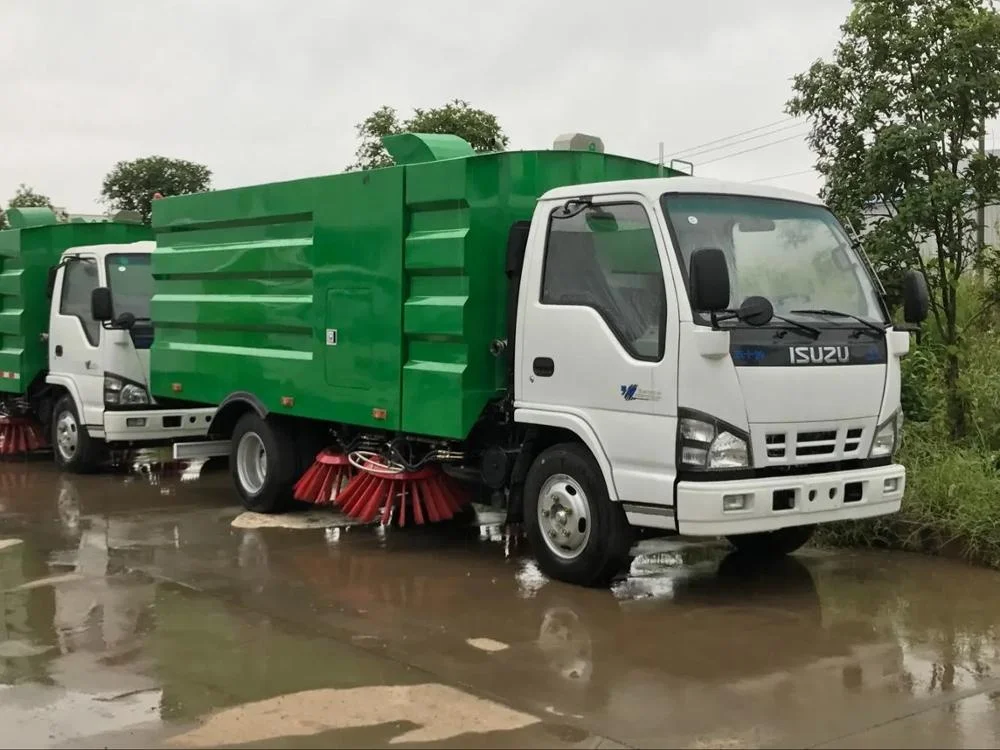 isuzu 130hp Street Cleaner Truck  5m3 Vacuum Road Sweeper Vehicle for sale