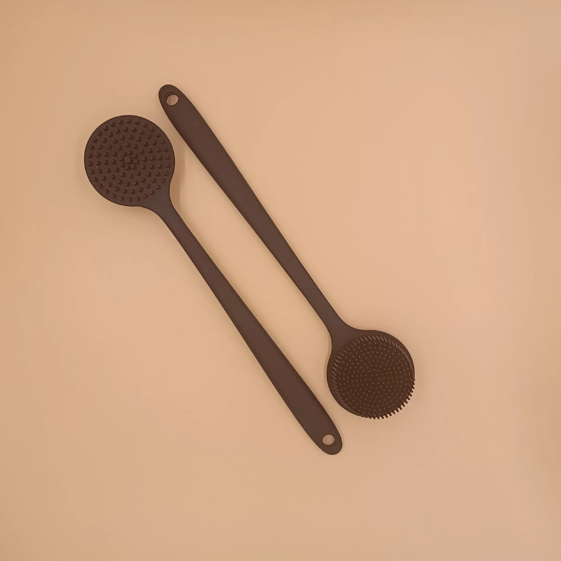 Long handle silicone back bath scrubber cleaning brush