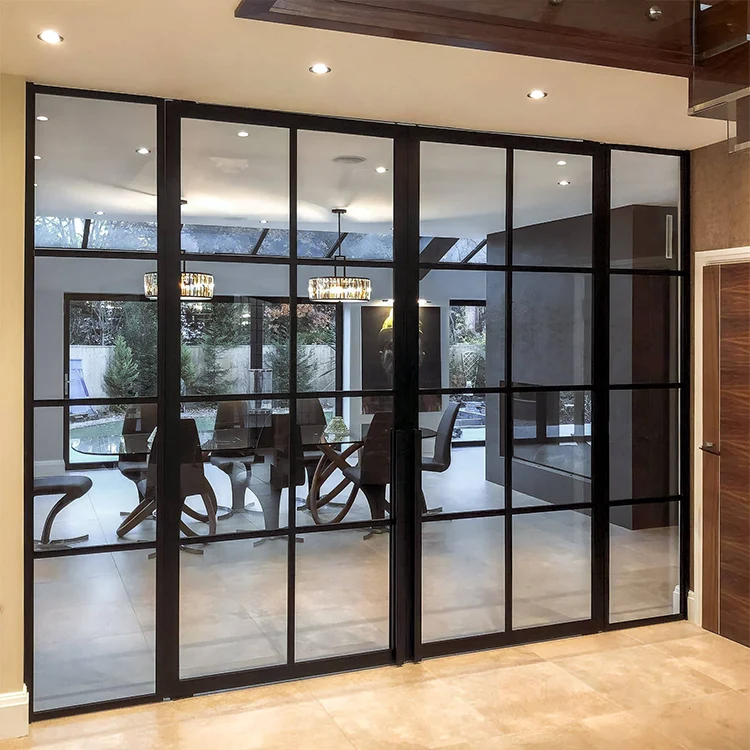 Frame Interior Sliding Glass Doors for Houses Export Quality Standard Aluminum Modern Glass Aluminium Aluminum Alloy Villa Doors
