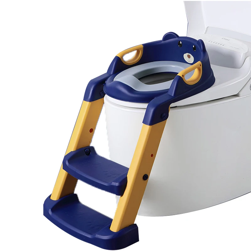 Wholesale Kids Potty Training Pink Blue Foldable Potty Training Toilet Seat With Step Stool Ladder