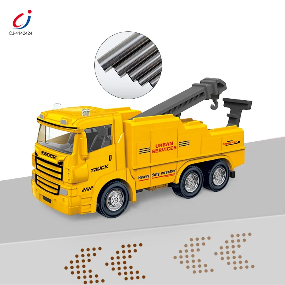Chengji 1:64 alloy toy diecast model engineering car kids construction vehicles truck toys set with map