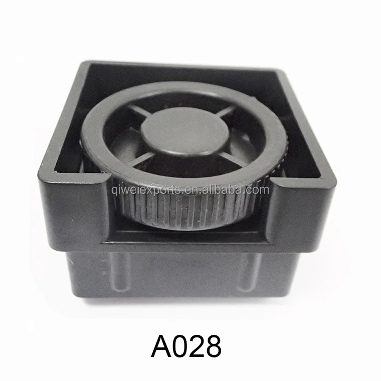 50x50mm square tube with adjustable screw ABS plastic chair table feet Adjustable Leveling Feet M8 screw adjustable