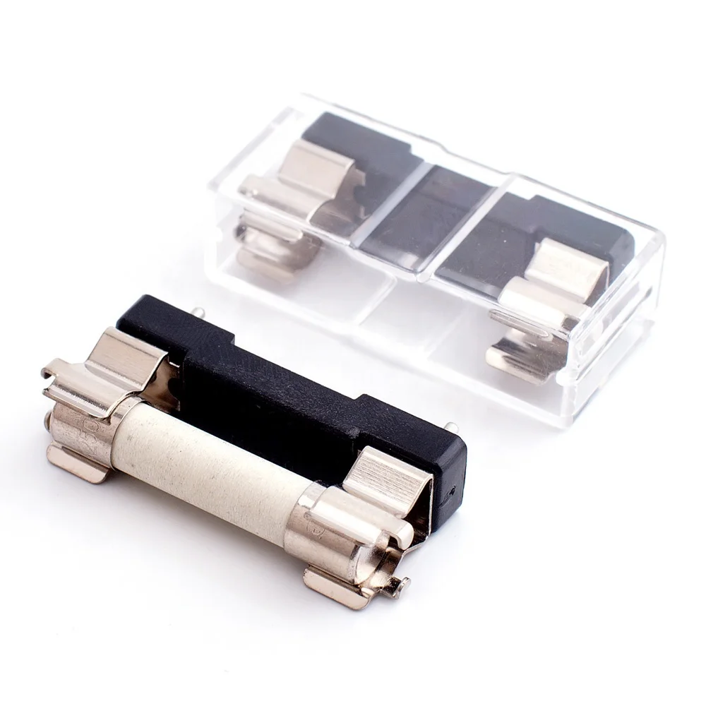 VDE 10A 250V 6X30MM PBT Material Ceramic Glass Tube Fuse MF550 PCB Fuse Holder