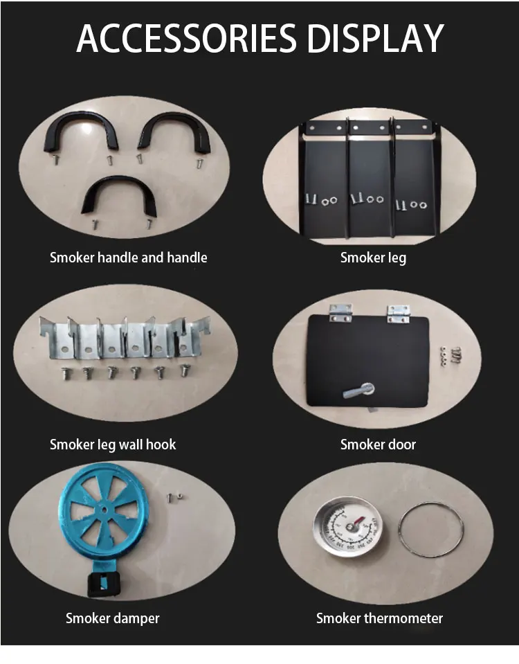 Wholesale outdoor cylinder barrel shaped 3 layers tower vertical smoker bbq  skewer barbecue charcoal grill For Garden