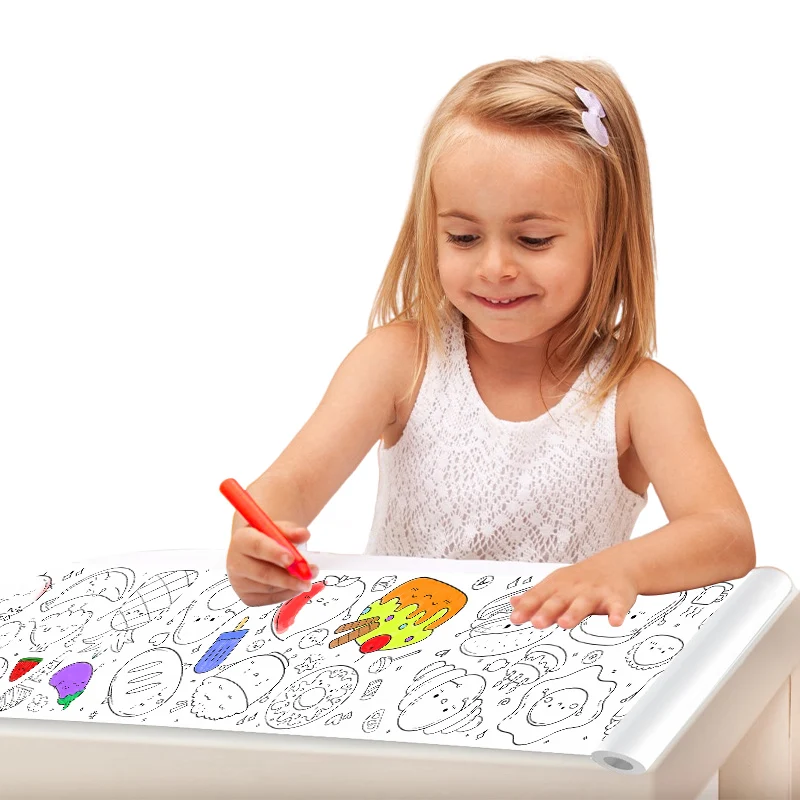 OEM Giant Re-stick Roll 300cm Sticky Wall Coloring Poster Drawing Painting Paper For Kids Toddlers