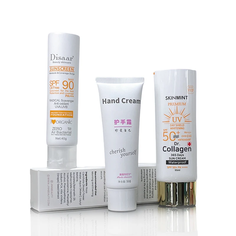 5ml 50Ml 120g 250Ml 30Ml 100Ml 5Oz Lotion Sunscreen Cream Bottle Squeeze Soft PCR PE Plastic Wash Facial Cleanser Tube