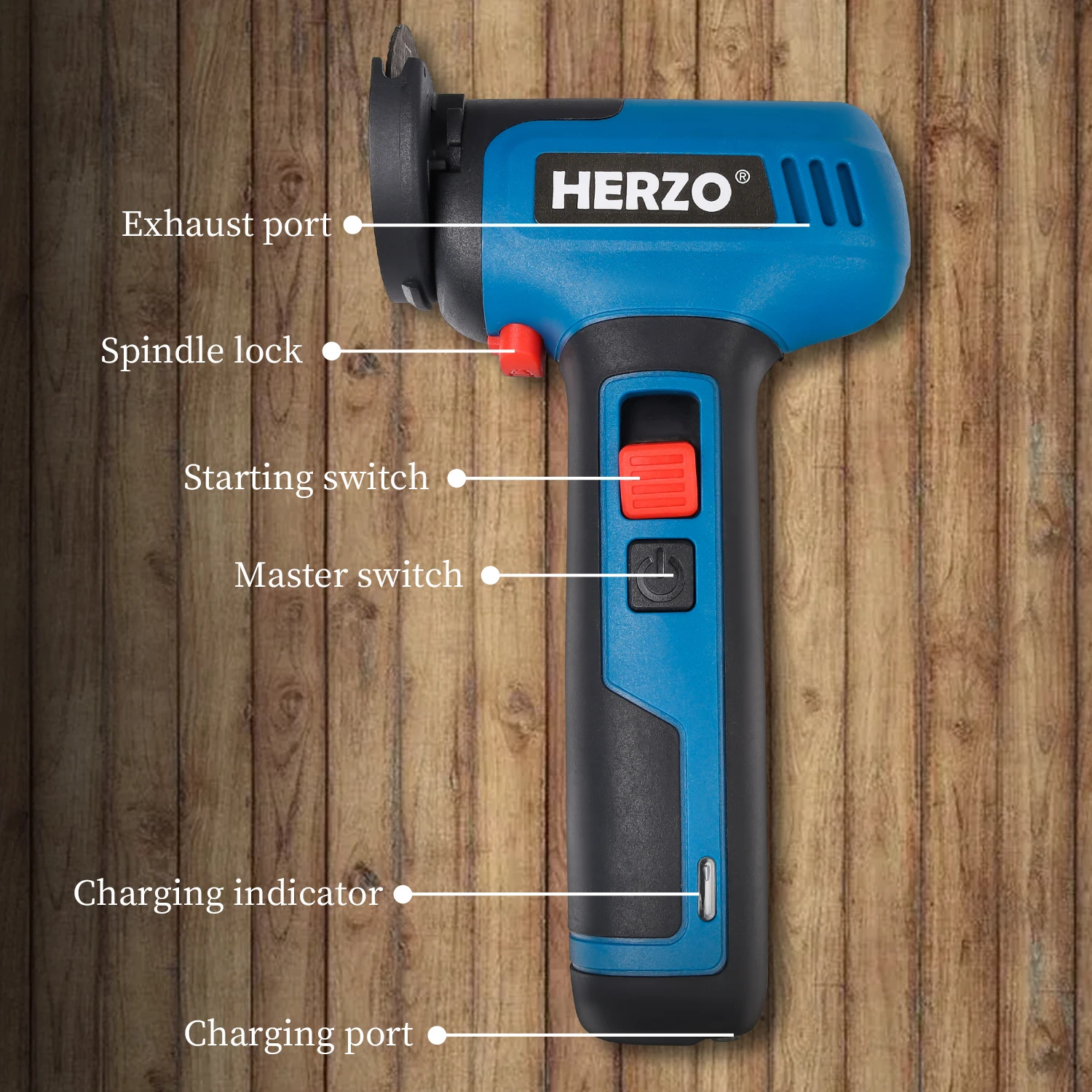 HERZO Mini Cordless 7.2V Angle Grinder within Rechargeable lithium battery Mini Cut Angle Grinder DC