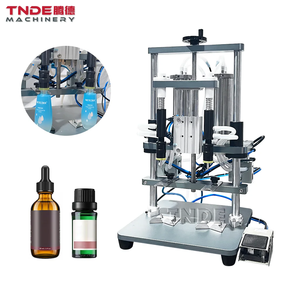 Guangzhou TNDE 2 Head Vacuum Filling Machines Pneumatic Desktop Filler for Small Business air cushion machine