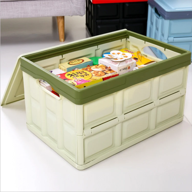 
51.5*35*28cm Rectangle PP Plastic Cloth Organizer Foldable Storage Box 