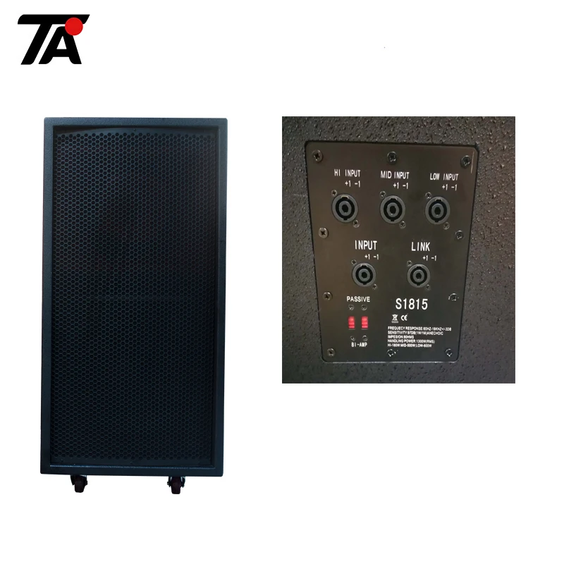 Big 18inch waterproof 1000watss speaker pa party box for outdoor sound and dj music