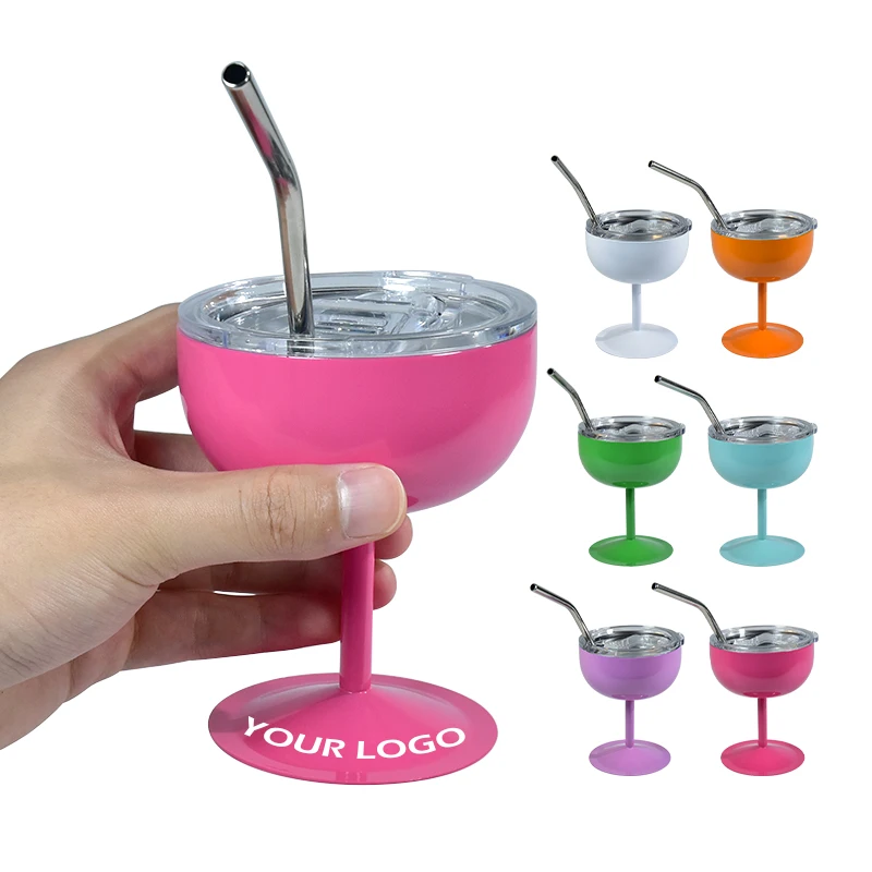 RTS China warehouse 4oz Colored Stainless Steel Margarita Cup Cocktail Glasses shot wine tumbler