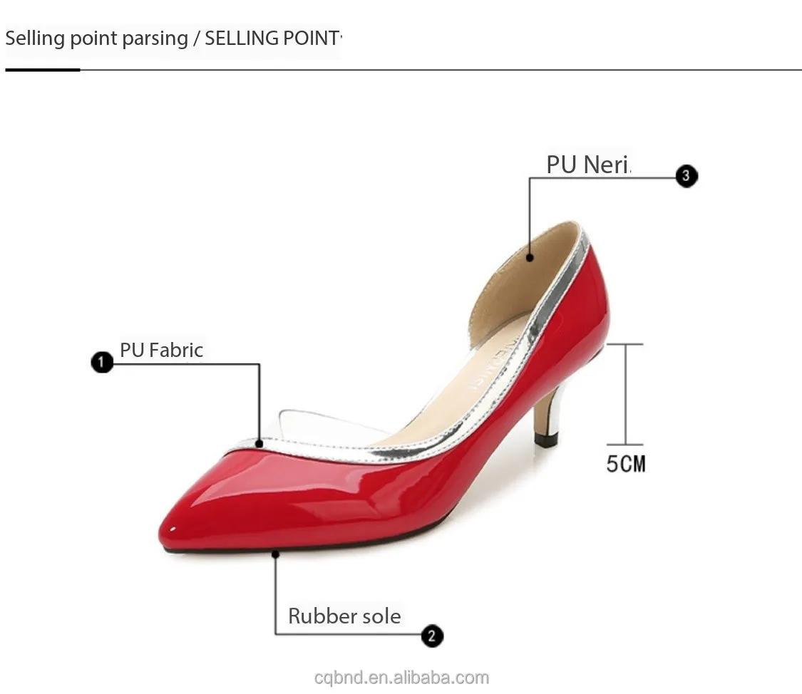 Fashion Ladies Red Shoes Summer Business Casual Sandals Commuting Shopping Empty Low Heel Women Sandals