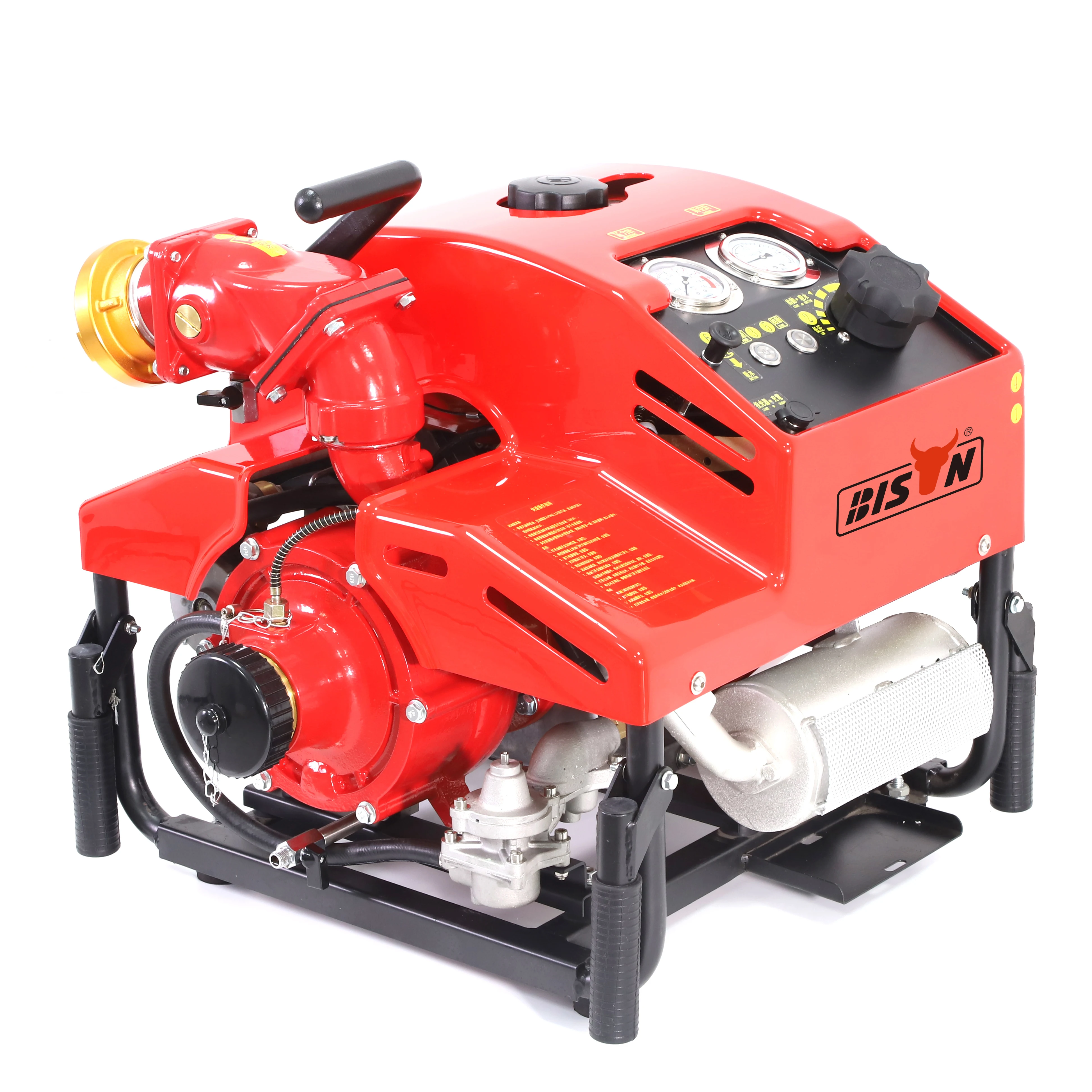 Quality fire protection equipment double stage impellers portable gasoline fire fighting centrifugal water pump