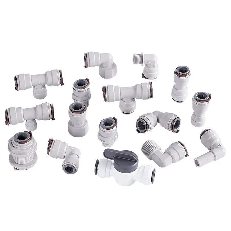 RO Tubing Elbow Connector 90 degree Water Line Fittings 1/4 Push to Connect Fittings for RO DI Water Filter System