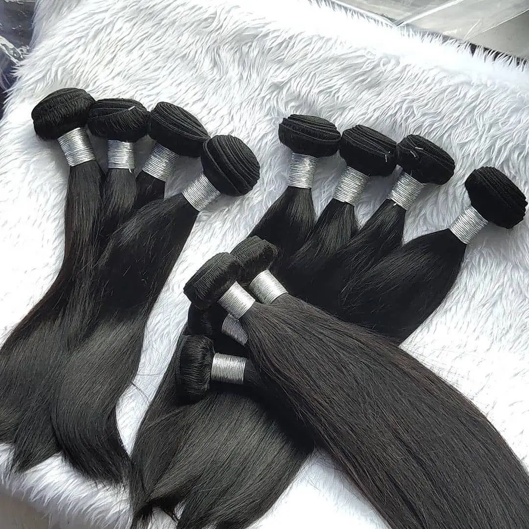 Natural Color Hair Bundles 100% Human Straight Bundles Wholesale Vendor