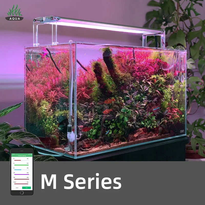 Светодиодный аквариумный светильник WEEKAQUA M1200K PRO серии M с управлением через приложение, 120 градусов по Цельсию, 72 Вт, 120 см