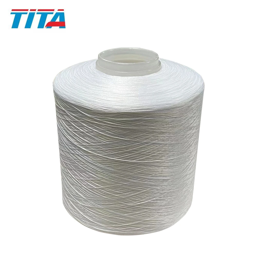 Заводская Оптовая Пряжа DTY 75D/36F 120tpm полутусклый 100% полиэстер скрученная пряжа для плетения необработанный белый