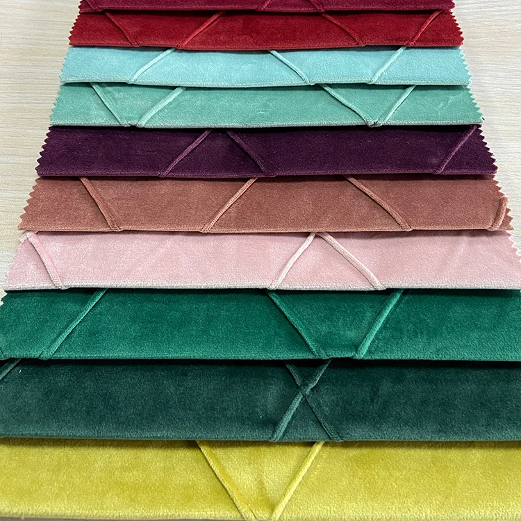 RedSun Textile Free Sample 100% Polyester Bonded Sofa Cover Sewing Holland Velvet Stretch Fabric Upholstery For Clothes