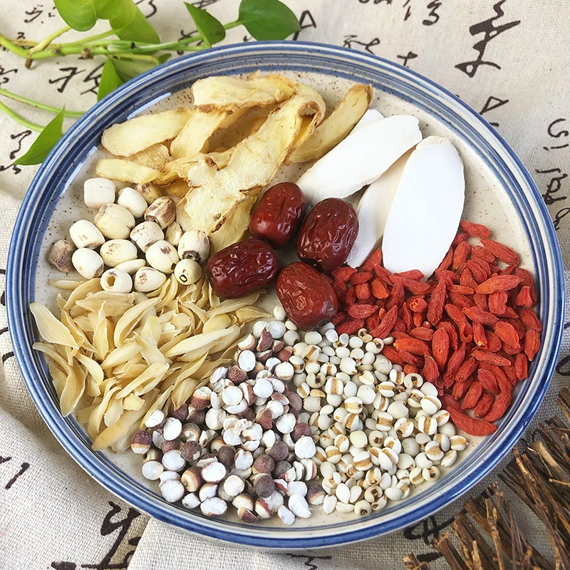 Wholesale summer health soup package lotus seeds and lilies mixed with jade bamboo, barley and red dates, medlar
