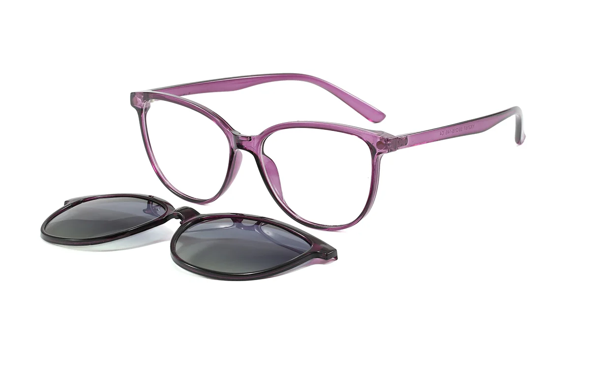 2 in 1 Multi-Function Clip-On Polarized Outdoor Sunglasses Unisex Sunglass Round Frame Two-in-One Magnet