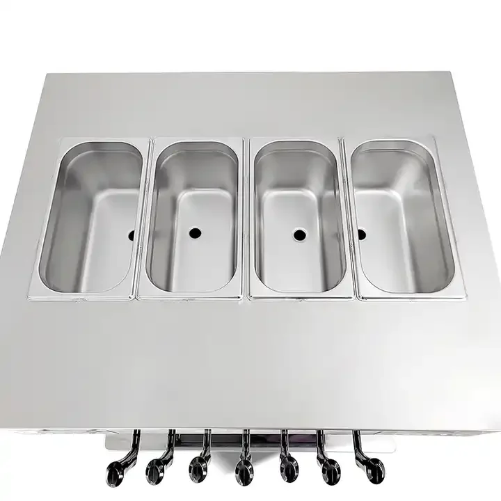 GOOPIKK 7 Flavors 65L/H Soft Serve Ice Cream Machine Frozen Yogurt Ice Cream Maker Commercial 4+3 Mixed Flavors With 4 Tanks