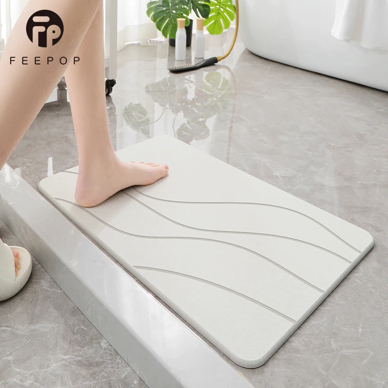 Absorbent Diatomite Bathroom Mats Stone Diatomaceous Bath Mat