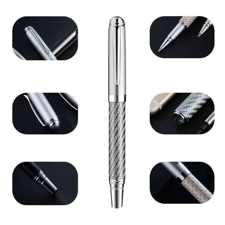 GemFully top 10 trending products 2024 wholesale Deluxe metal roller tip pen classic pu leather gift pen