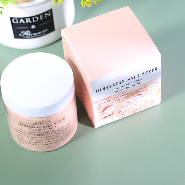 Hot Selling Himalayan Salt Scrub Natural Body Sugar Scrub Exfoliate Skin Whitening AloeTurmeric Face Body Scrub