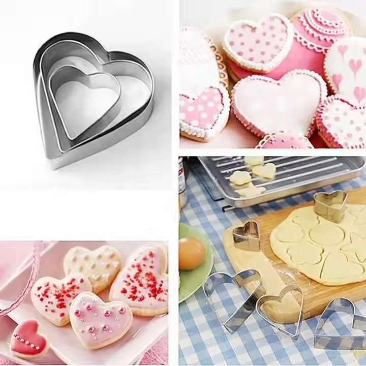 YY Mini Flower Stainless Steel Cookie Cutter Set 12 Biscuit Molds for Kids DIY Baking Cake Tools dessert tools baking supplies