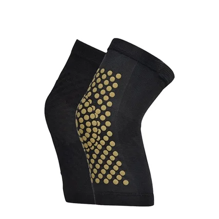 2021 wormwood knit minerals coated with point style spontaneous heating on both sides of the custom kneepad