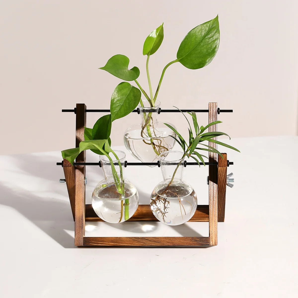 
Table top glass flower pot light bulb vase is suitable for wedding decoration of hydroponic plant family garden 