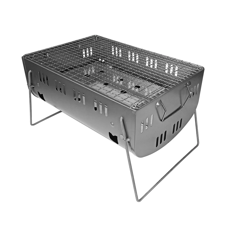 Low Price  Mini Kebab 3-4 people Rectangle Charcoal Portable BBQ Camping Outdoor  Designs Customizable Grill For Sale