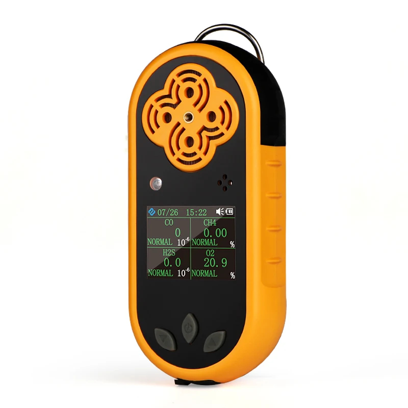 Bosean 4 in1multi detector alarm co h2s o2 lel gas monitor portable h2s ch4 o2 co 4 in 1 gas detector