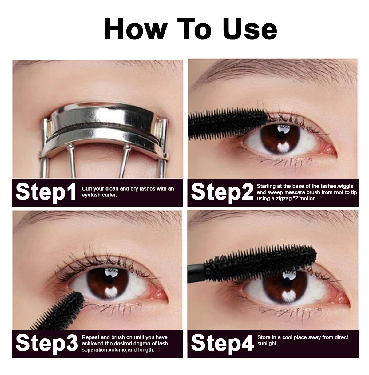 New Cosmetic Wholesale Custom Makeup Oil Free Lash Growing OEM Private Label Castor Black Vegan Cruelty Mascara