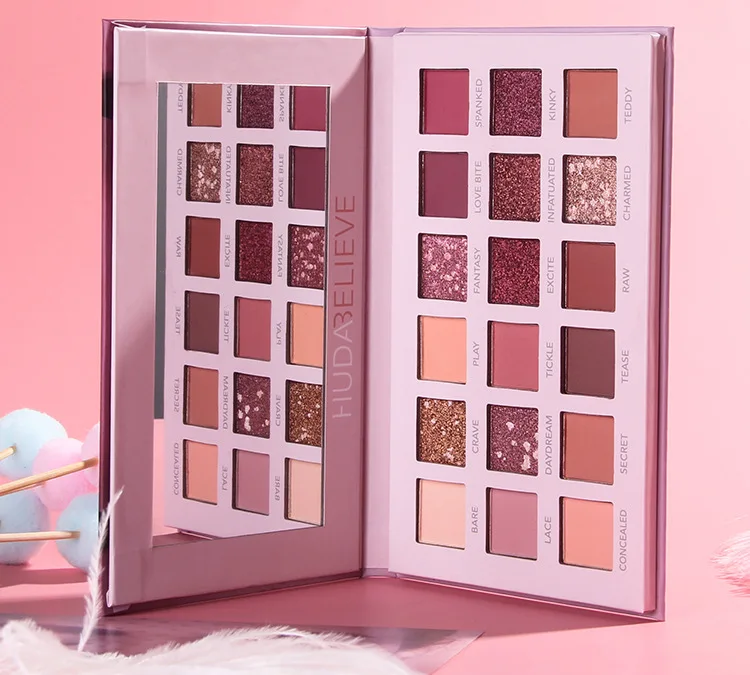 Hot Selling Make Up Vegan Nude  Eyeshadows Matte Glitter Eyeshadow Palette Pigmented Eye Shadow Palette