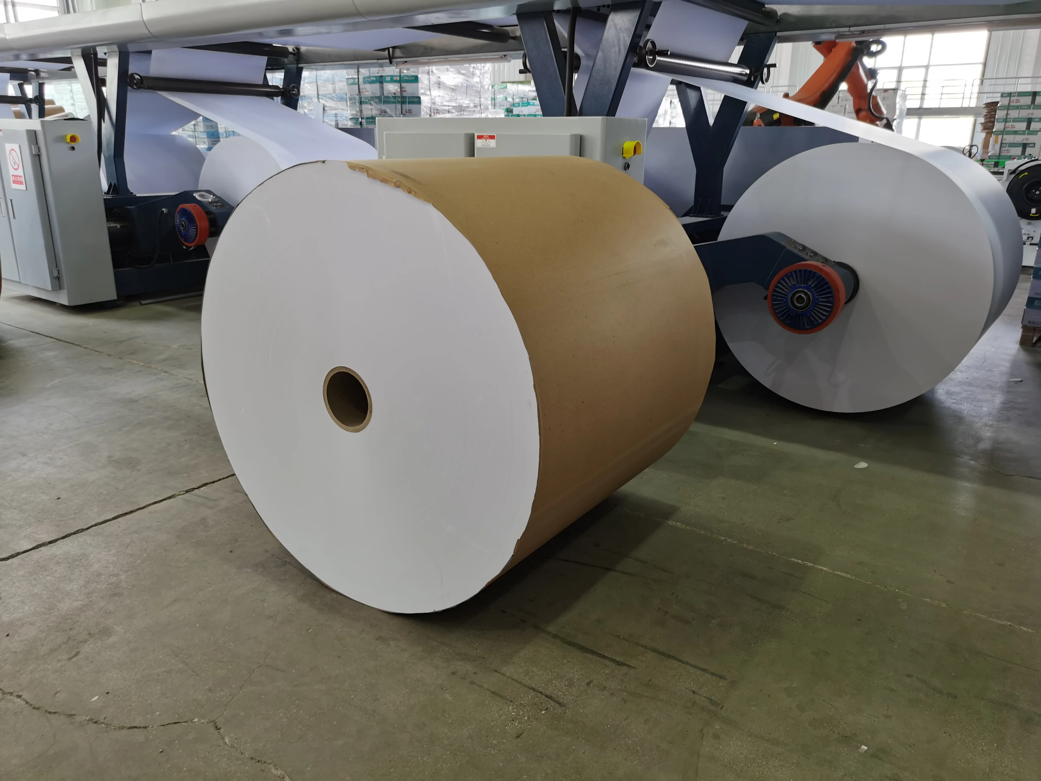 FOCUS brand TOP-grade 100% wood pulp black image 45g/ 48g/ 50g/ 55g/ 65g /70g/ 80g thermal paper Jumbo roll