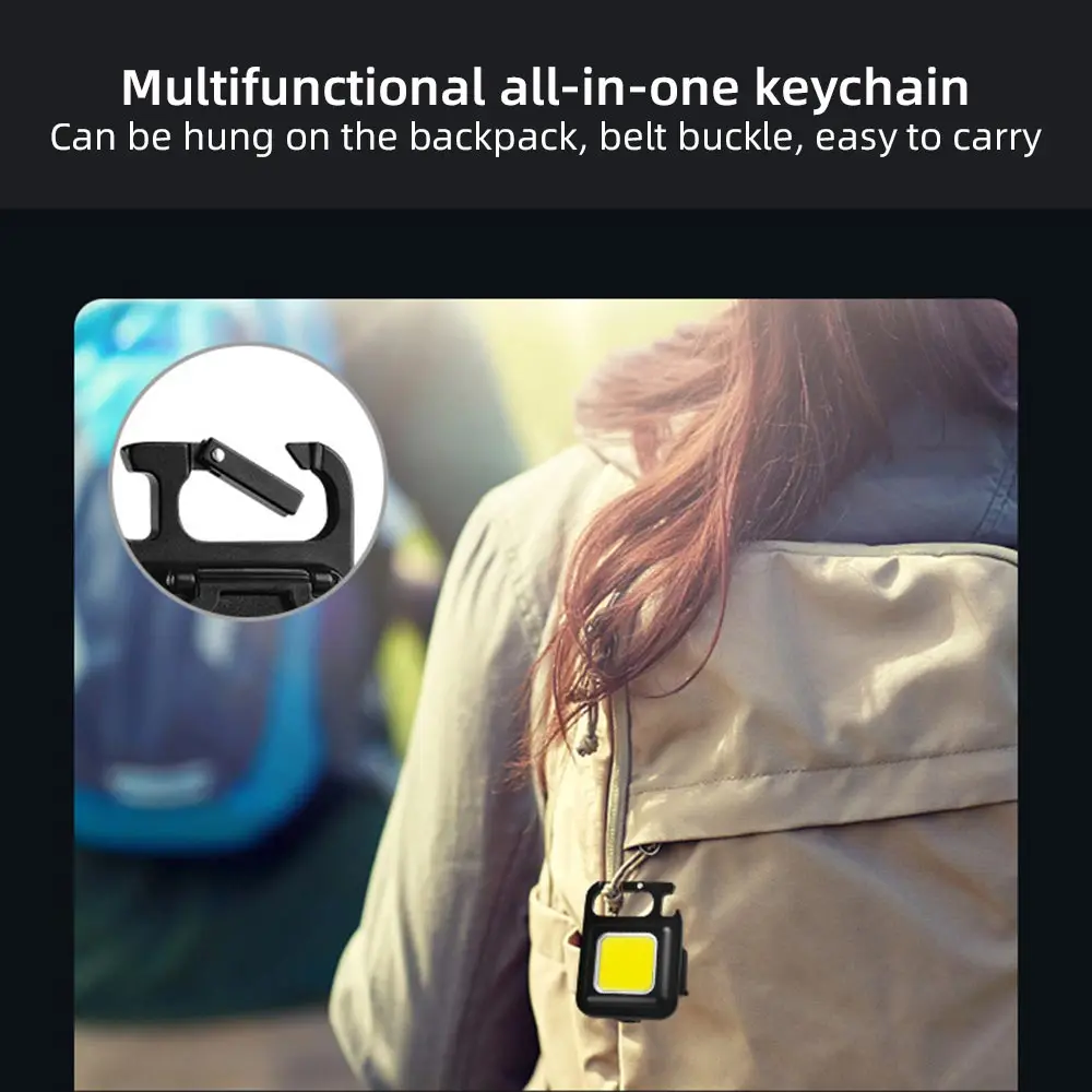 Mini Keychain Rechargeable EDC Flashlight Led Torch Light Flashlight Lanterna Long Range Powerful