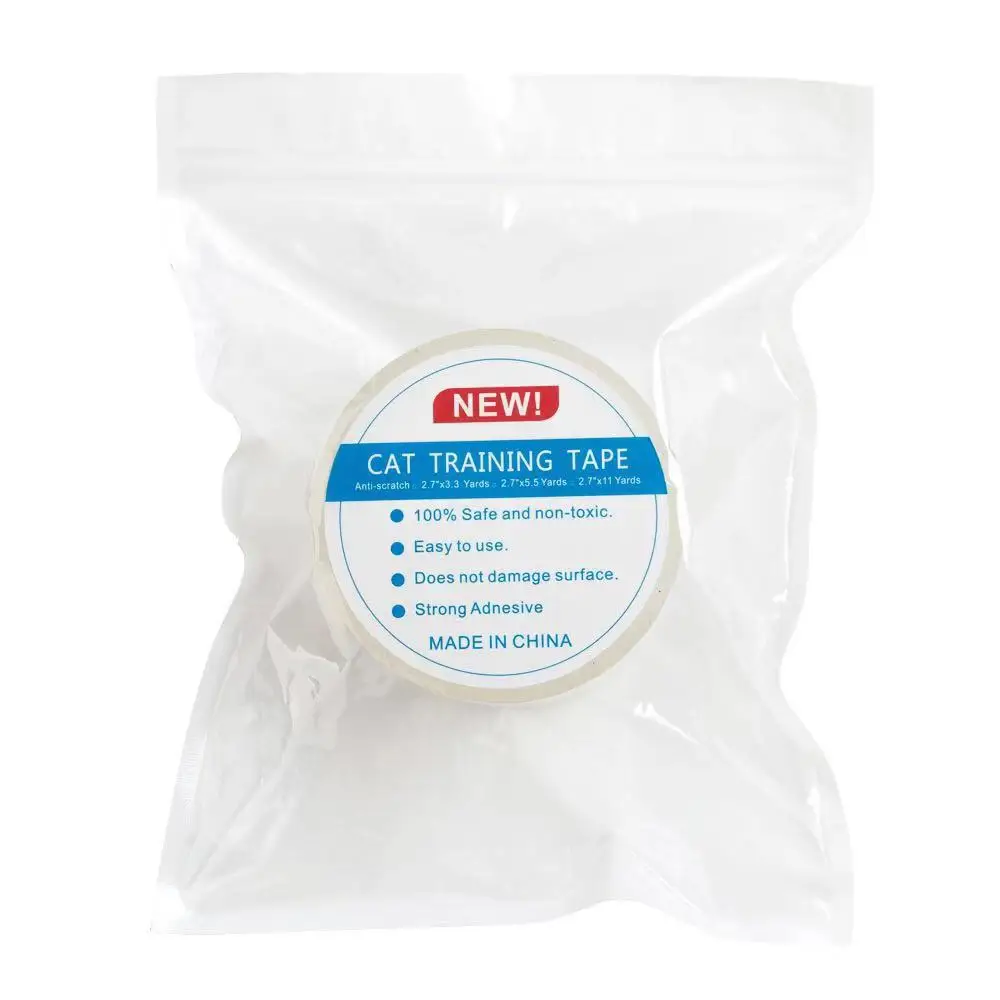 Cat Anti-Scratch Training Tape Clear Multi-Purpose Soft-Touch Furniture Safe Formula, Anti Door Paw Pounding training tape