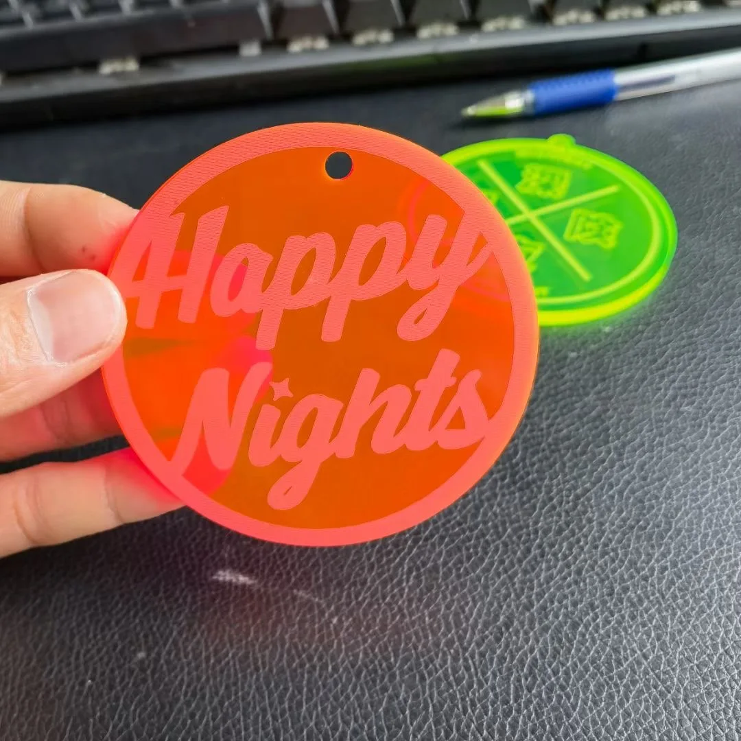 custom acrylic tag, acrylic circle, acrylic name plate