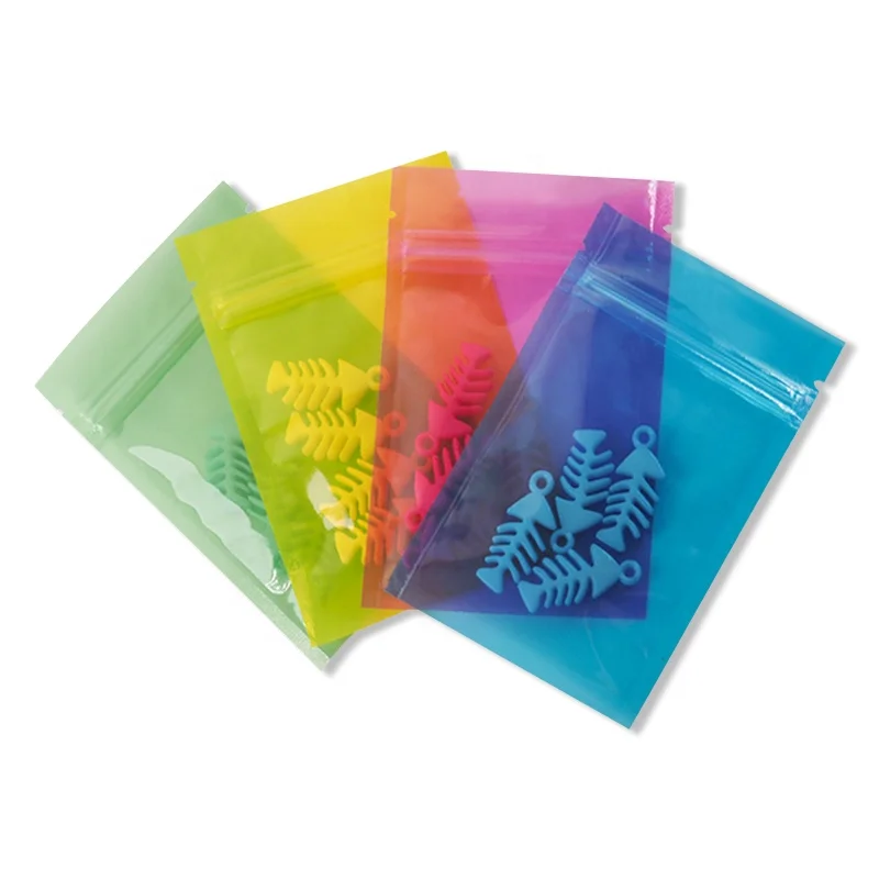 Color Printing Transparent Food Storage Moisture Smell Proof Laminated Plastic Resealabl Small Zipper Lock Packaging Bag