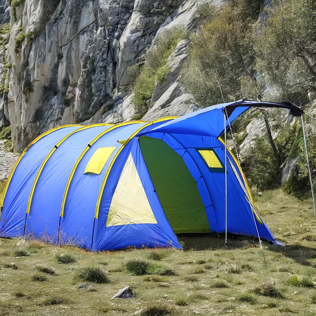 Wind Valley Portable 5-6 Person Aluminum Pole Outdoor Family Camping Tent Tunnel Style