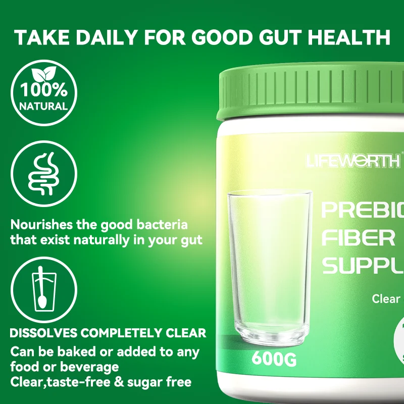 Lifeworth 30 Billones Probiotics Supplements Maintain Regularity Gut Health Fiber Probiotic Powder