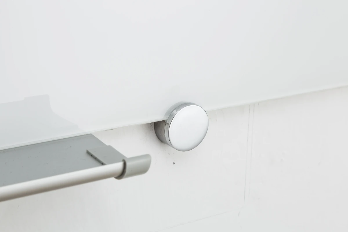 Factory Customized Magnetic Glass White Board With Circular Clip Standard Writing Notice Board